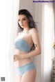 Beautiful Jessie Vard seductive with blue lingerie (13 photos) P11 No.2bb944
