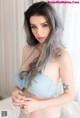 Beautiful Jessie Vard seductive with blue lingerie (13 photos) P11 No.644c2d